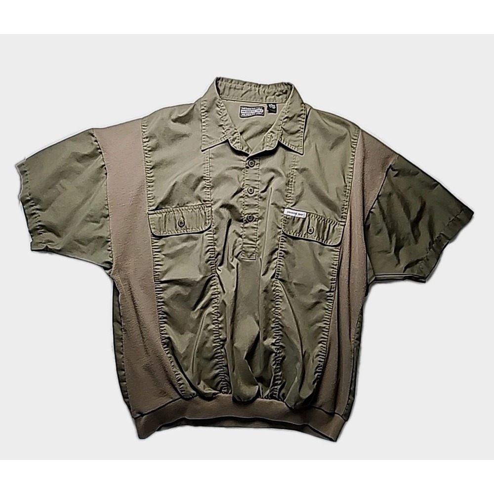 Vintage Members Only Men's XL Short Sleeve Pullover Hybrid Jacket Olive EUC Rare